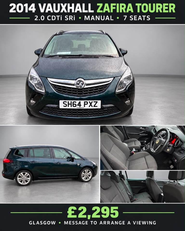 Vauxhall, ZAFIRA, MPV, 2014, Manual, 1956 (cc), 5 doors