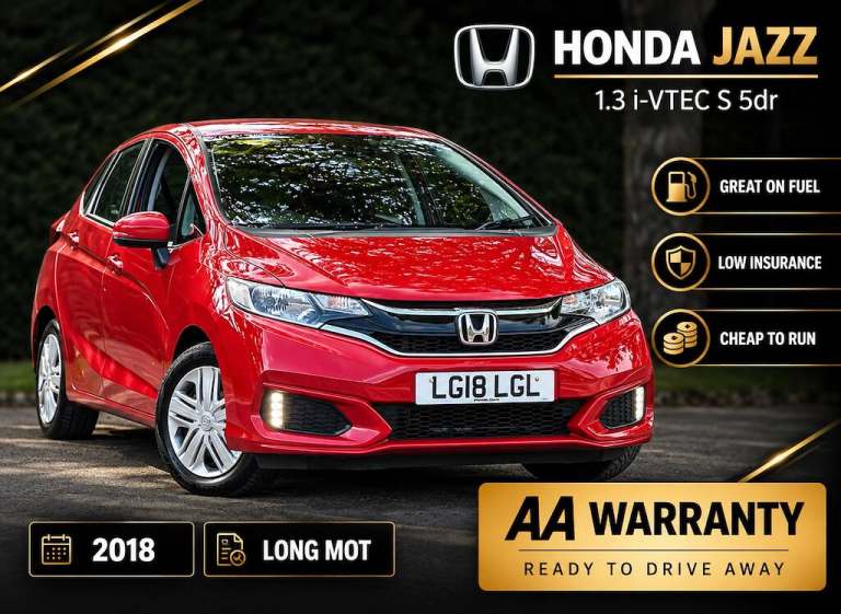 2018 Honda Jazz 1.3 i-VTEC S 5dr Hatchback Petrol Manual