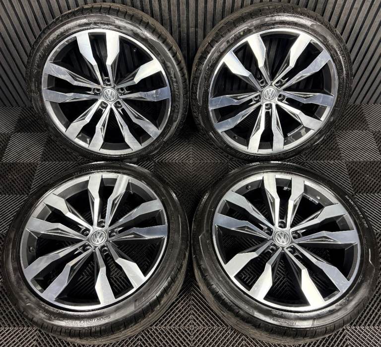 20'' GENUINE VW TIGUAN R LINE SUZUKA GREY DC ALLOY WHEELS TYRES ALLOYS
