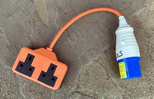 16amp To 13amp adapter Ideal for Site or Caravan Hook Up