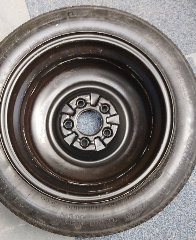Spare wheel.  More photos to show good spare wheel 