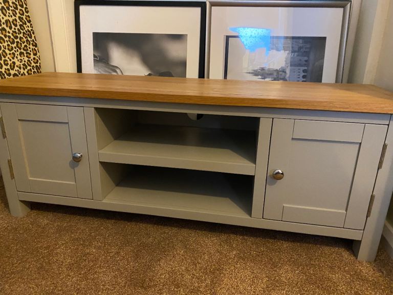 Next Grey Wood TV Unit – New Condition, Never Used