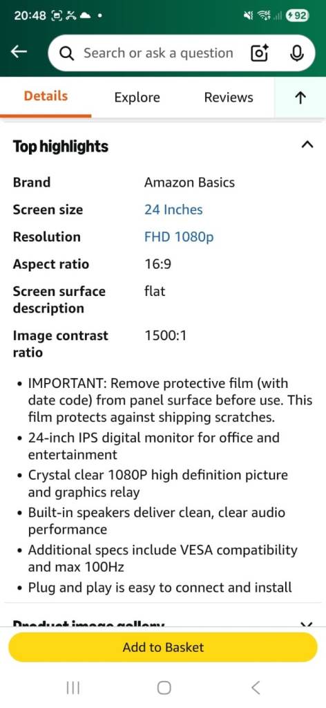 Computer/gaming monitor 