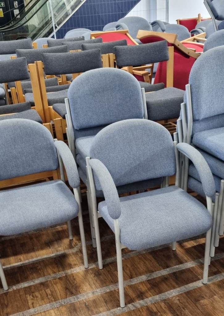 Blue Stacking Chairs