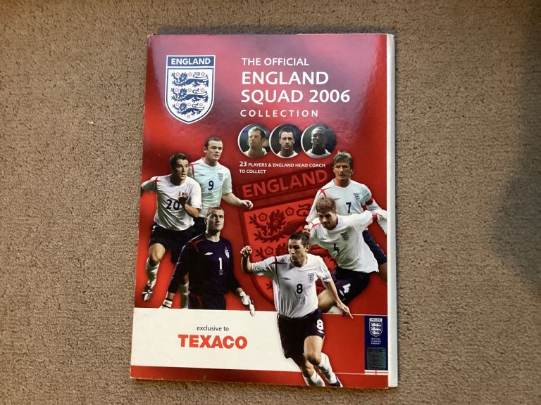THE OFFICIAL ENGLAND SQUAD 2006 FULL COLLECTION FROM TEXACO (ALL 29 PLUS BINDER)