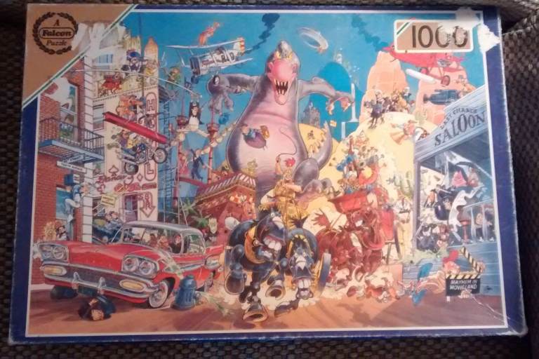 1000 piece cartoon / humour jigsaw puzzle - Mayhem in Movieland