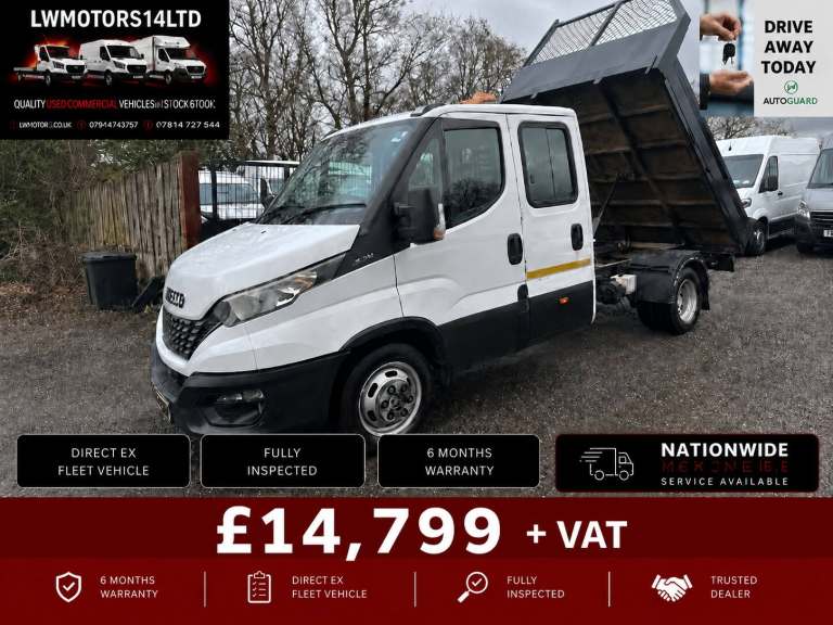 IVECO DAILY 2.3 35C14D TRW L2H1 CREW CAB TIPPER 2023 72 REG