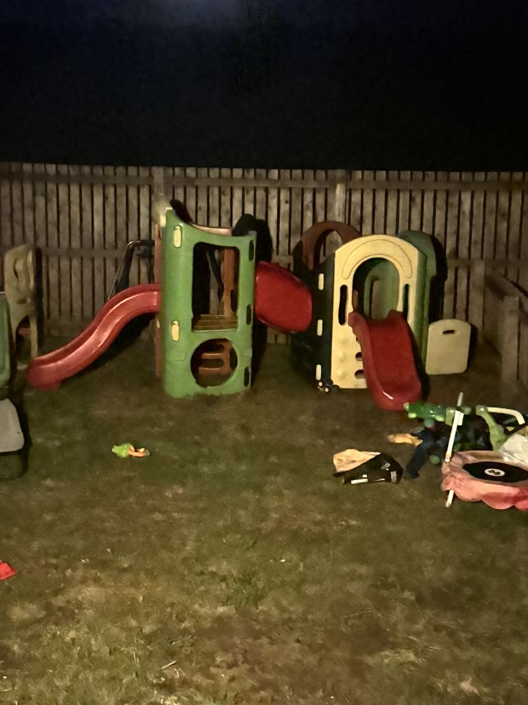 Kids Outdoor Play Structure with Slides – Multicoloured