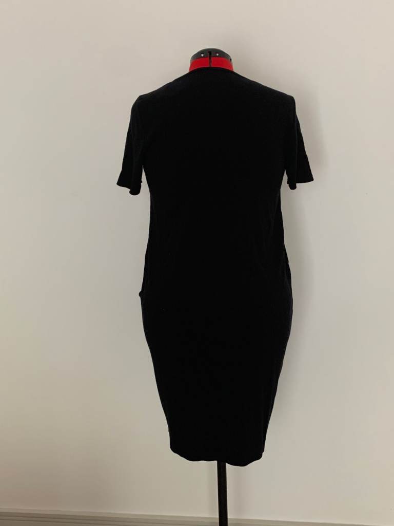 Black Pocket Stud Detail Slouch Dress from Roman UK size 16