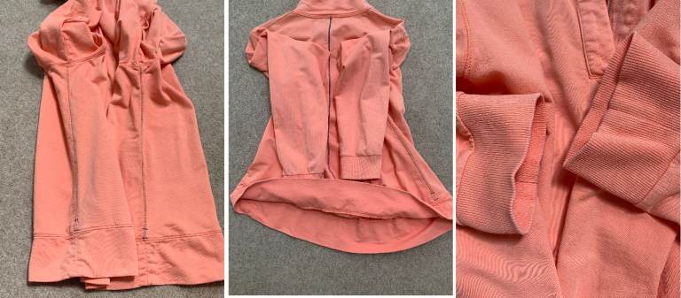 White Stuff Cotton Tunic Shirt Long Sleeve Popover Jersey Top Size 18 Mid Coral