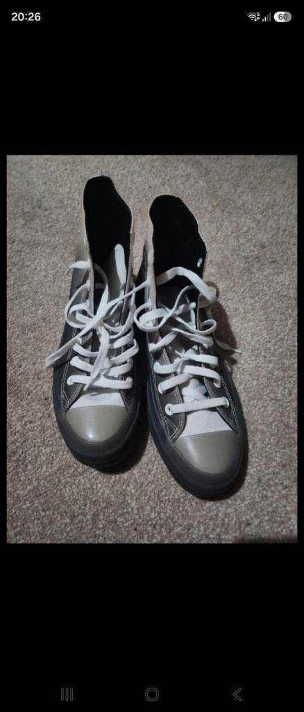 Converse high tops grey and black 