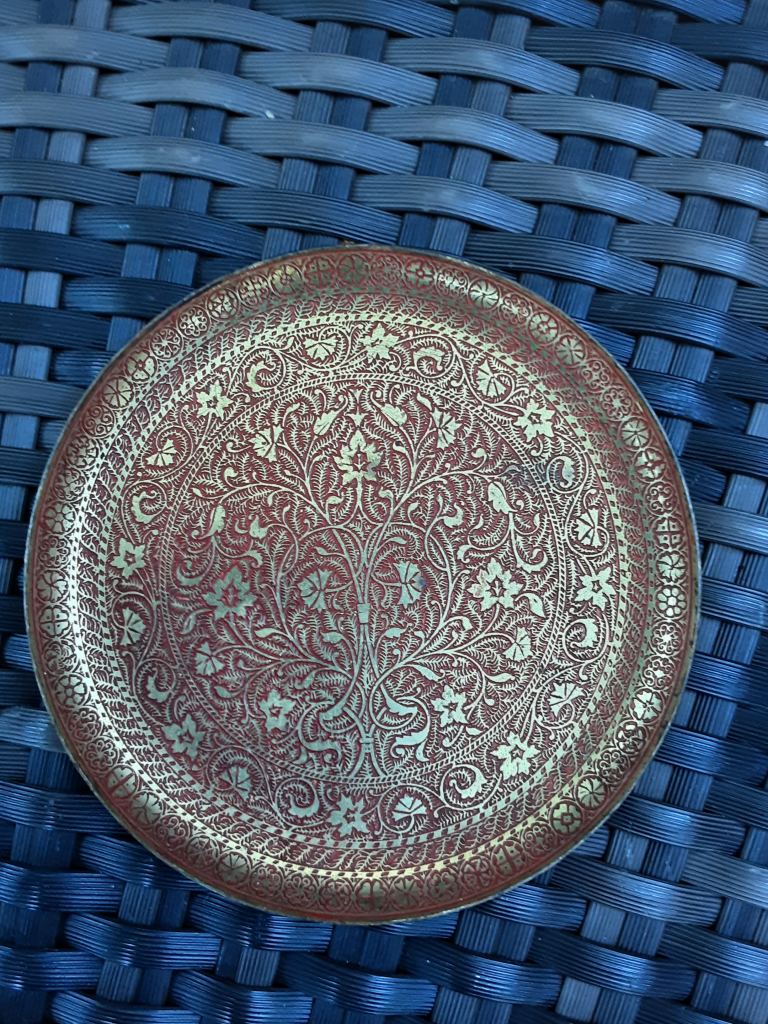 Vintage brass dish by Kinco 1920s 1930s Kingston British metalware bowl