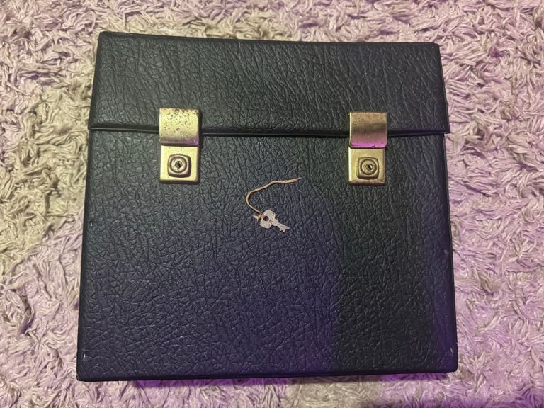 Vinyl Record collection + Box and Key 