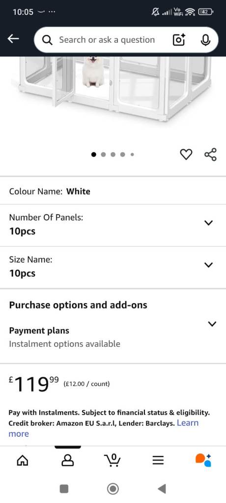 Lovely perspex puppy playpen