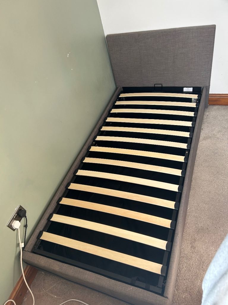 Ottoman Single Bed- Grey