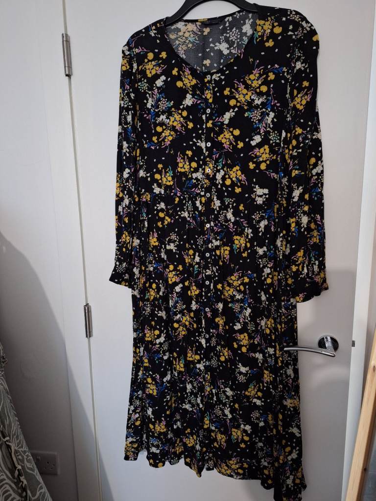 M&S Collection black/multi floral dress