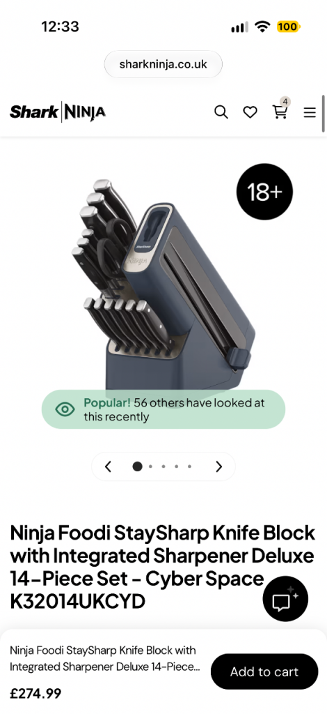 Ninja Foodi StaySharp Knife Block Deluxe 14-Piece Set – New