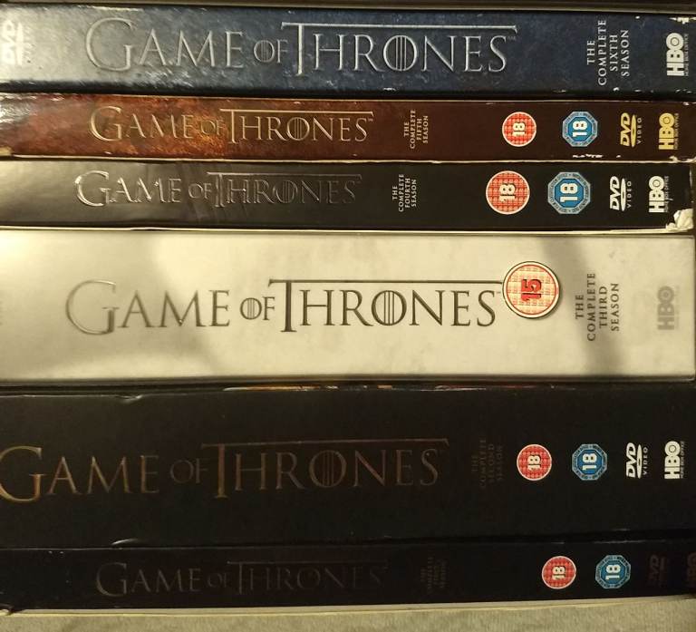 Game of thrones seasons 1-6 dvd boxsets
