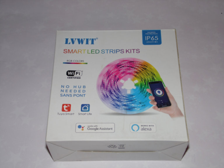 LVWIT SMART LED STRIP LIGHTS KIT 16.4Ft RGB WIFI WORKS WITH GOOGLE ASSIST ALEXA