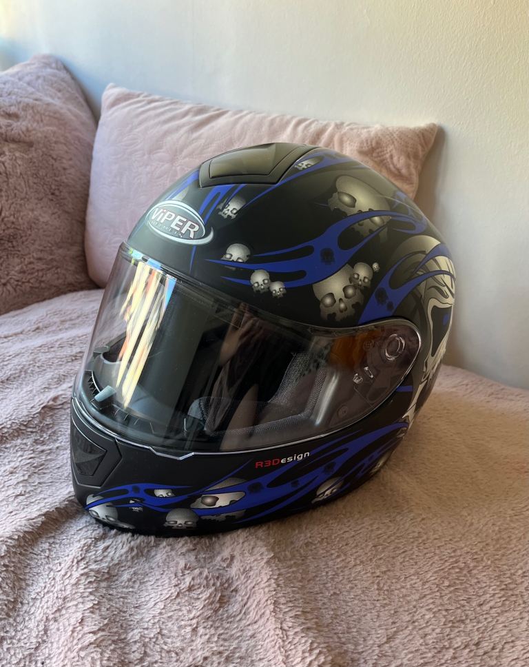 Viper Full Face Motorcycle Helmet – R3Design (Size S)