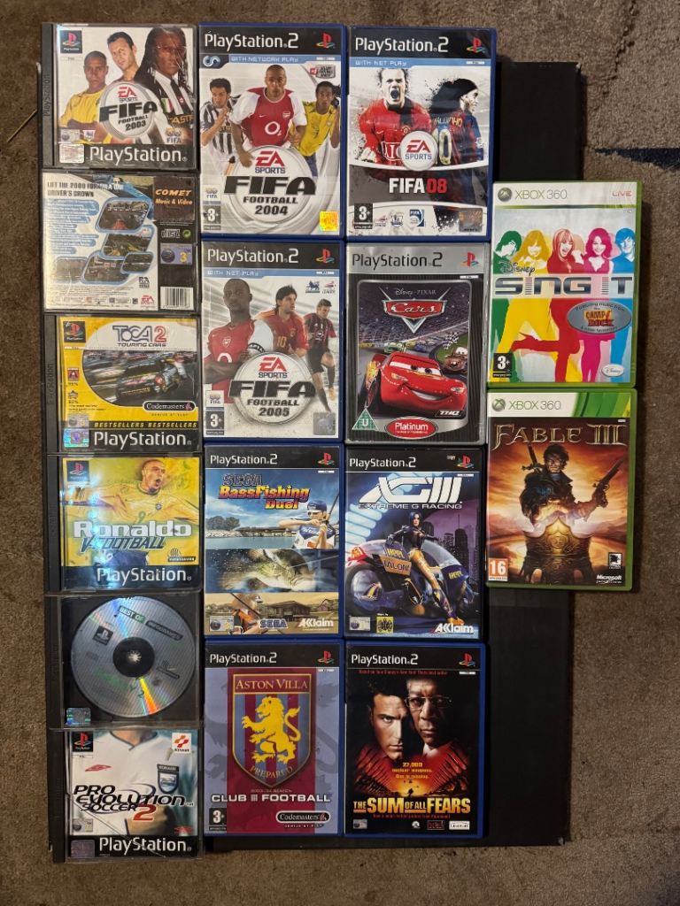 Old PlayStation 1 and 2 games  