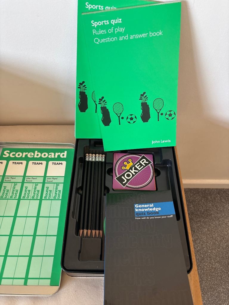John Lewis Sports Quiz Board Game – Complete, Good Condition