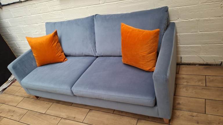 John lewis Bailey 2 seater sofa in blue velvet RRP £1400