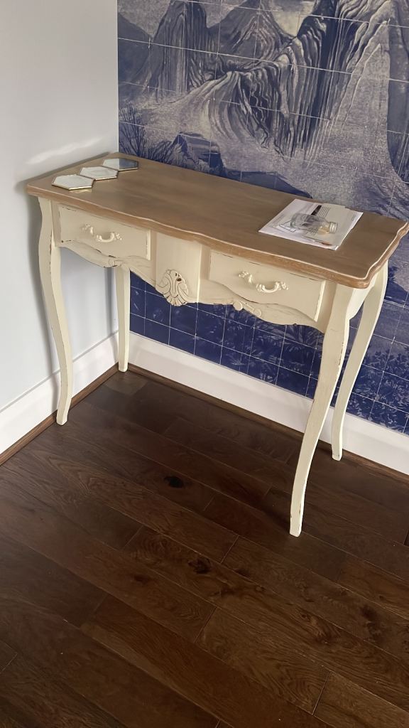 French Provincial Dressing Table Console Shabby Chic Cream