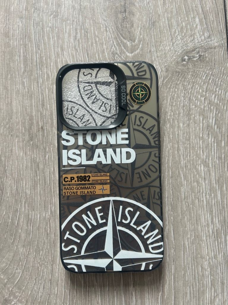 Stone Island iPhone 14/15/16 Model Case – Black, Blue, Silver, Brand New
