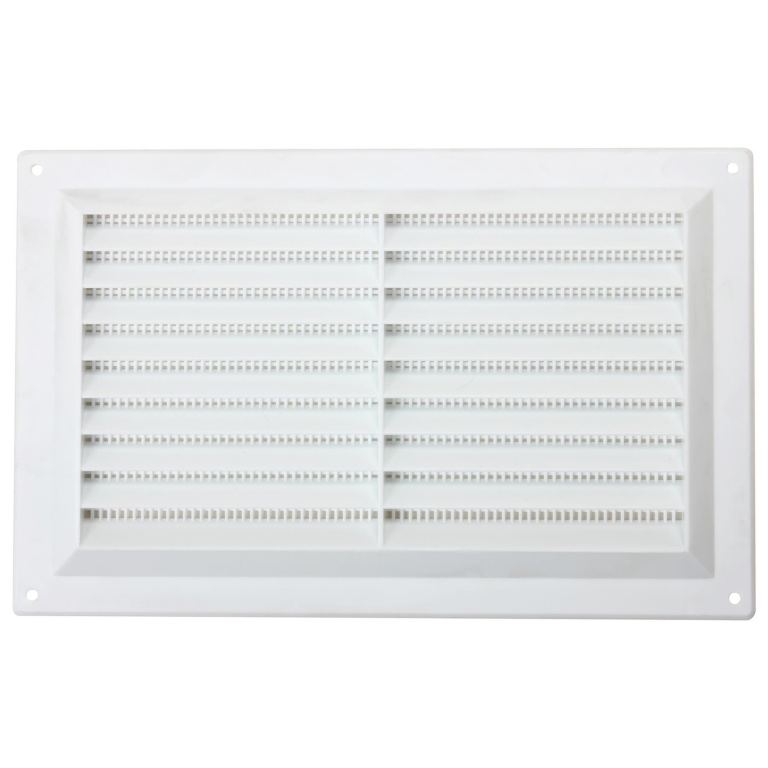 10 x MAP White Louvre Air Vents with Flyscreen 9 x 6 (229mm x 150mm)