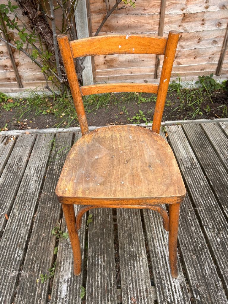 Wooden Dining Chair – Fair Condition, Rustic Look