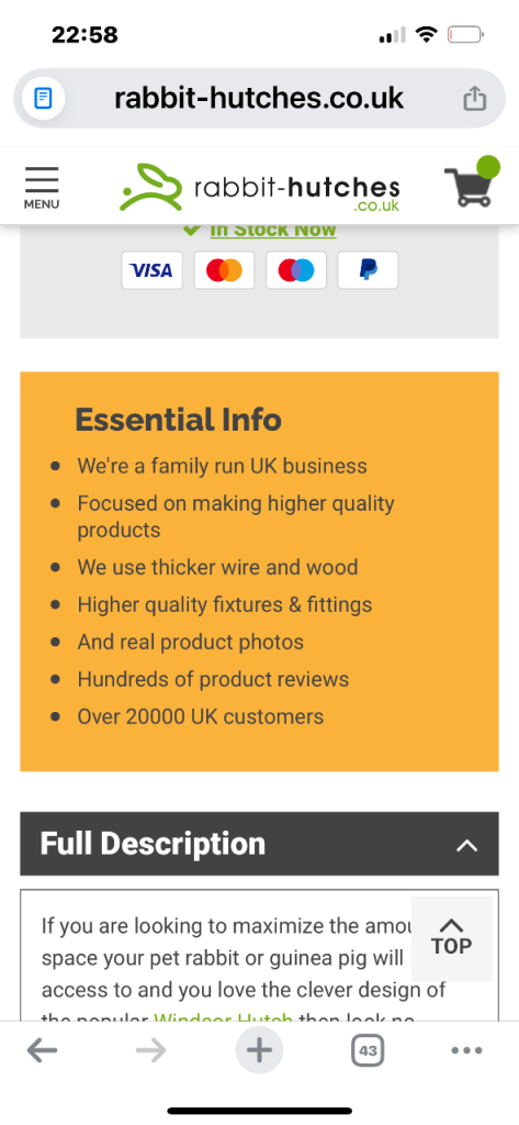 Guinea pig:/rabbit cage with run 