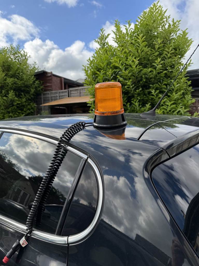 Flashing Beacon with Amber Lens