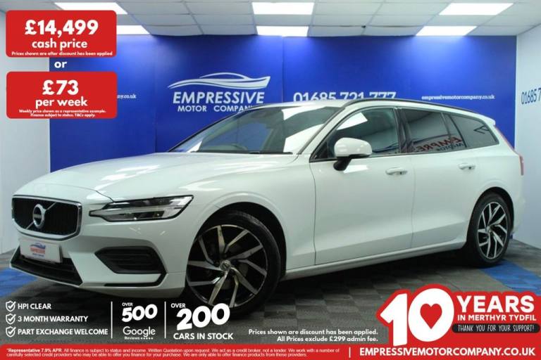 2019 19 VOLVO V60 2.0 D3 MOMENTUM ESTATE 5DR DIESEL MANUAL EURO 6 (S/S) (150 PS)