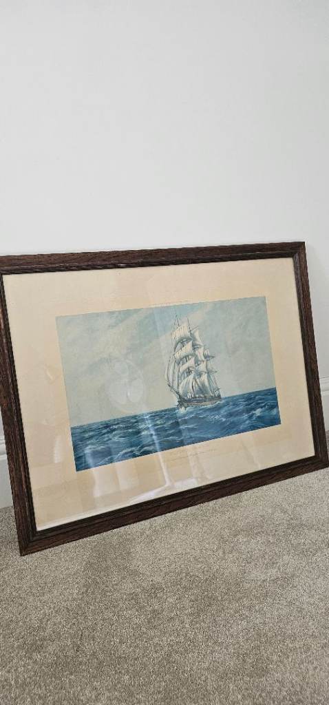 Framed Ship Painting by Marine Artist Graham Davies