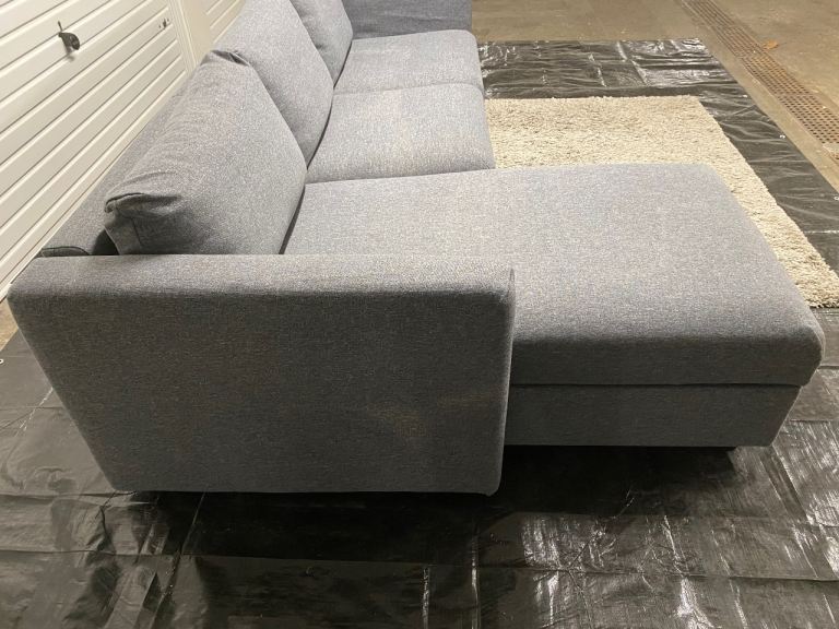 IKEA VIMLE GREY CORNER SOFA WITH STORAGE CHAISE – DELIVERY AVAILABLE
