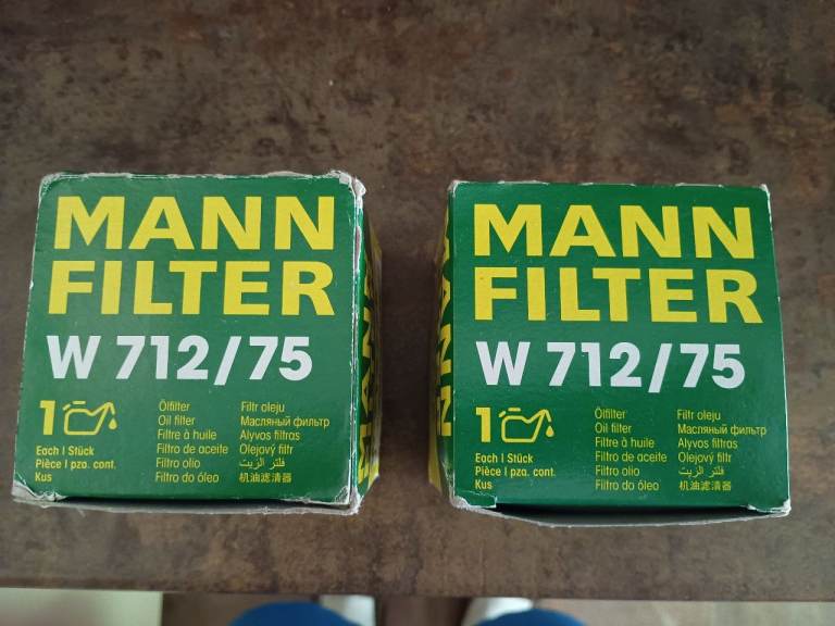 Vauxhall/Opel Mann oil filter, W 712/75, x 2 BNIB