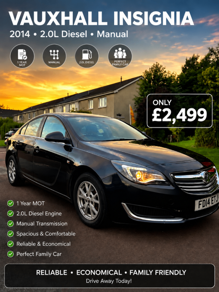 Vauxhall INSIGNIA 1 Year MOT , 2014, Manual, 1956 (cc), 5 doors