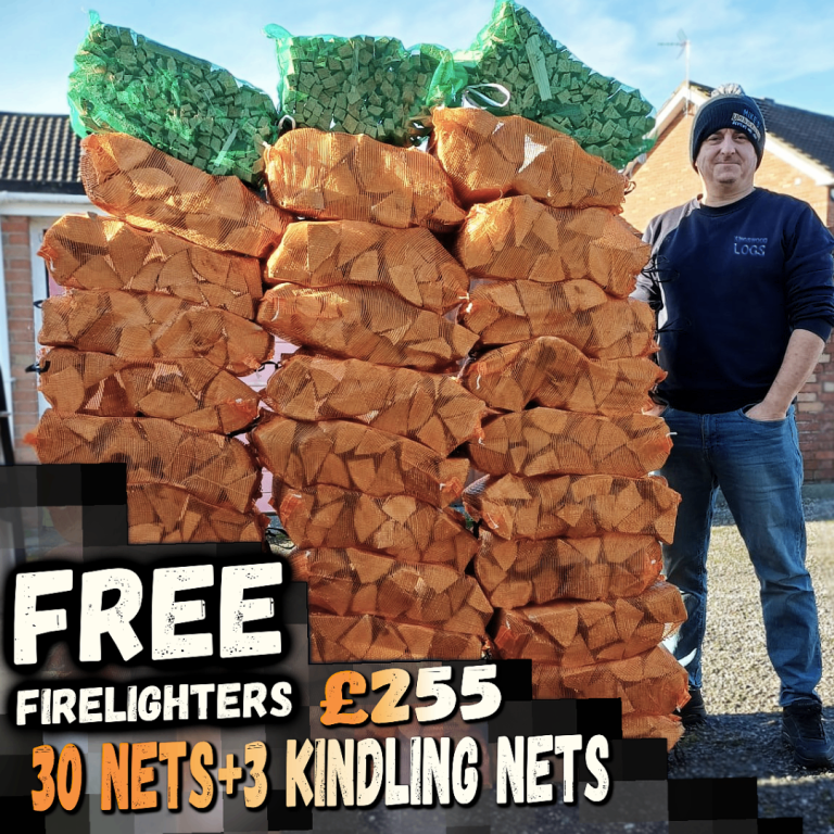 Kiln dried logs - minimum order 3 nets - free delivery in Bristol - firewood