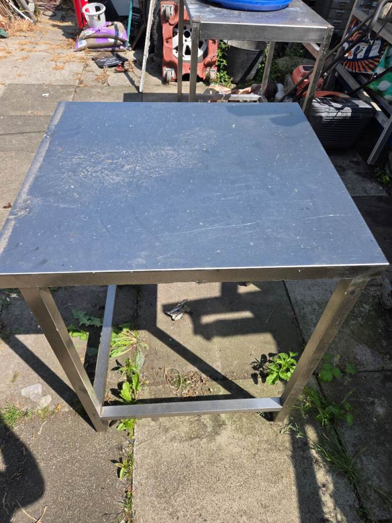 Sturdy Metal Square Table - Good for Outdoors