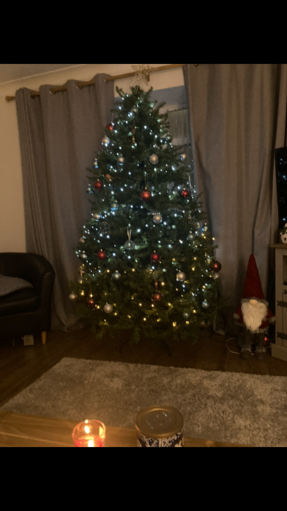 Beautiful Christmas tree decorations and lights not included 
