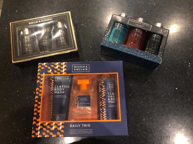 Baylis And Harding, M&S Fragrance Society Collection, Scotch & Sinclair Daily Trio Giftsets.