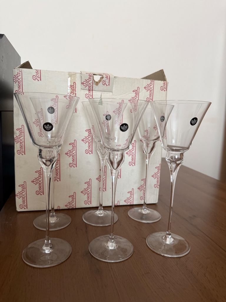 Rosenthal Studio-Line Clear Glass Cocktail Glasses - Set of 6