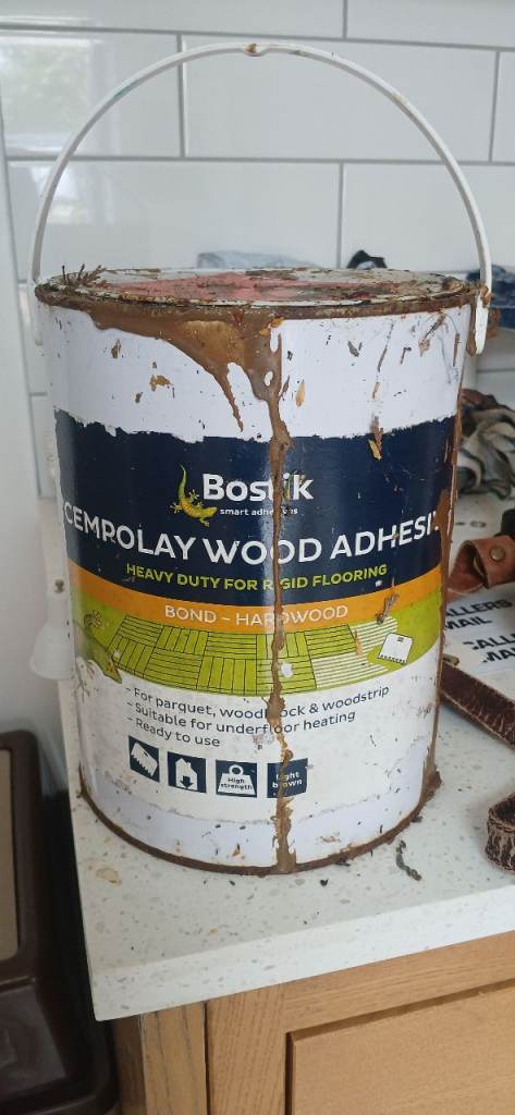 Free tin of bostik cempolay wood adhesive bond hardwood