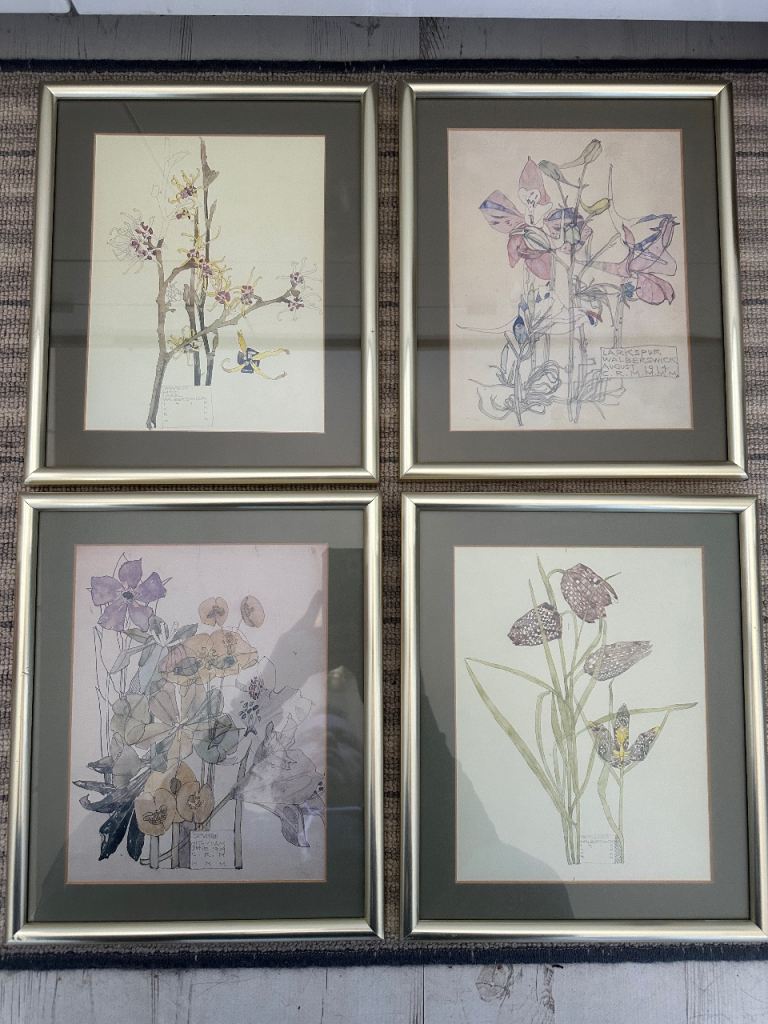 Charles Rennie Mackintosh watercolours framed prints