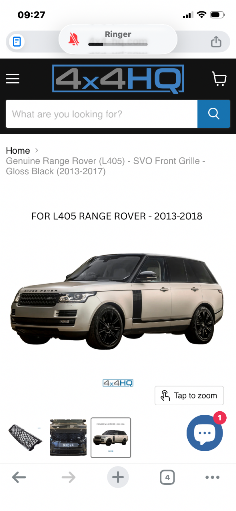 Land Rover front grill