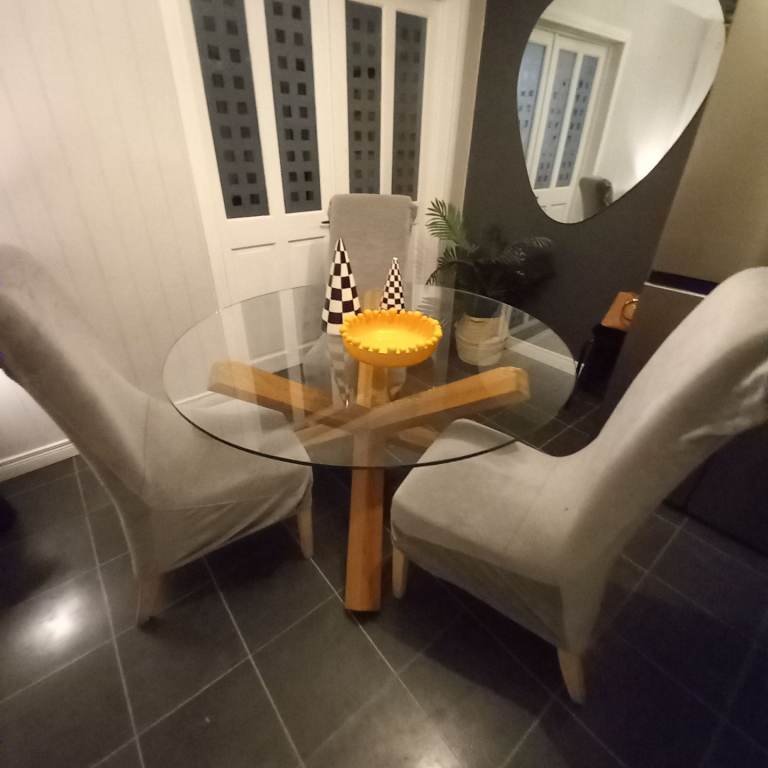 DINING TABLE AND CHAIRS 