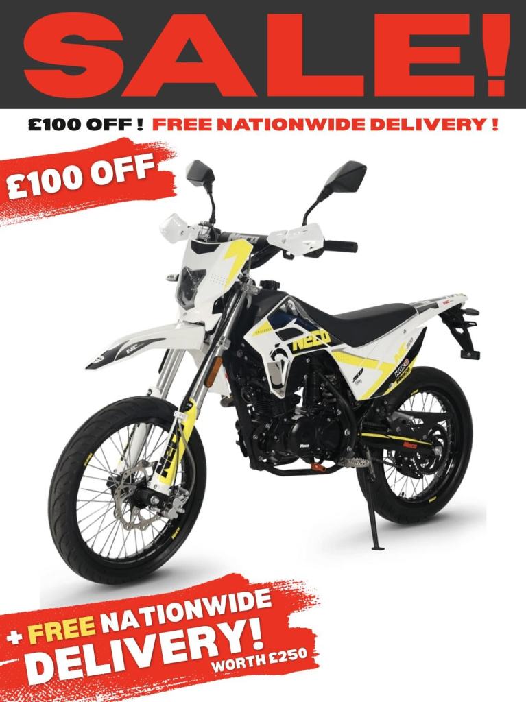 Neco NC50 - 2 Year Warranty - 50cc learner legal road legal supermoto bike