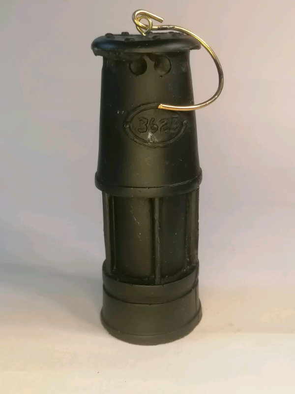 6-inch Large Miners Lamp - Mining Memorabilia Made with British Coal. 