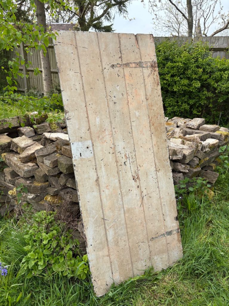 Vintage wooden barn door